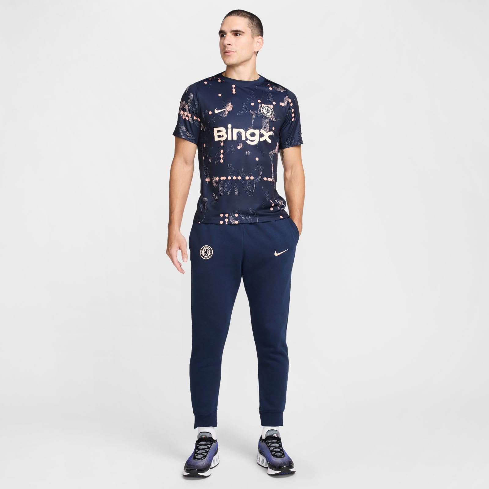 NIKE FC Chelsea Academy Pro Dri-fit Pre-Match Kurzarm-fußballoberteil (Herren) Dri-FIT Pre-Match - Camiseta de fútbol de Manga Corta para Hombre Hombre
