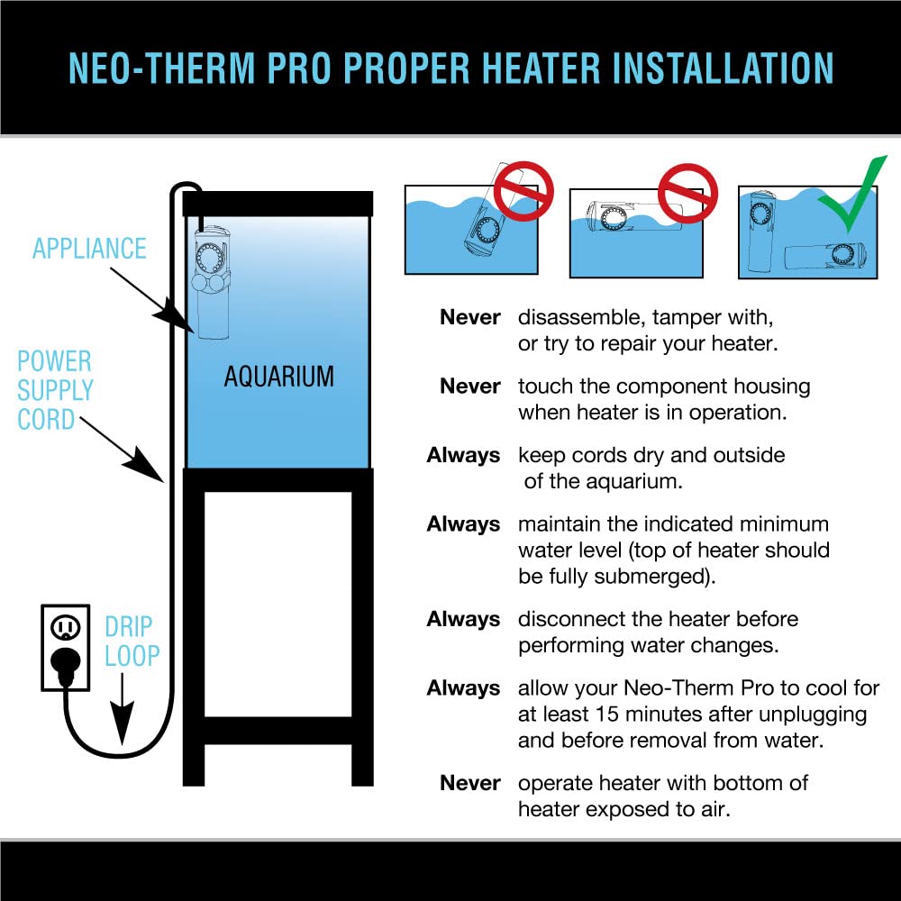 Cobalt Aquatics NeoTherm Pro Aquarium Heaters (Multiple Sizes) Dual