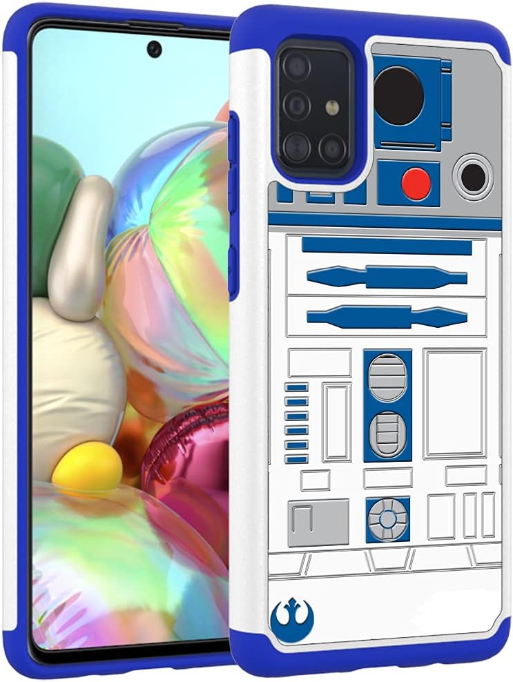 Samsung Galaxy A51 Case, R2D2 Astromech Droid Robot Pattern Shock-Absorption Hard PC and Inner Silicone Hybrid Dual Layer Armor Defender Case for Samsung Galaxy A51 4G (Not for 5G Version)