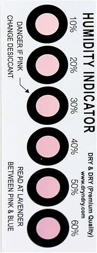 Miniatura 6 de Paquete de 20 tarjetas indicadoras de humedad prémium (reutilizables)  10-60% 6 puntos (20 tarjetas)