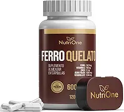 Fórmula Premium Ferro Quelato + Vitamina C, Zinco, Metilfolato e Vitamina B12 120 Cápsulas - Nutrione