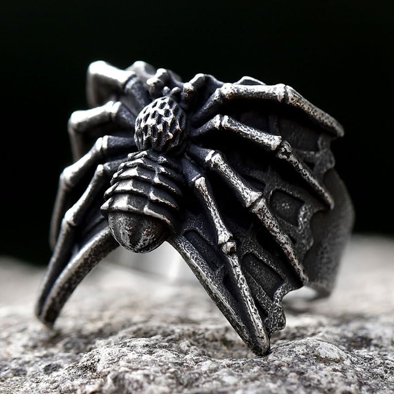Image of Genuine Stainless Steel Ring for Men Fashion Punk Rock 3D Animal Rings