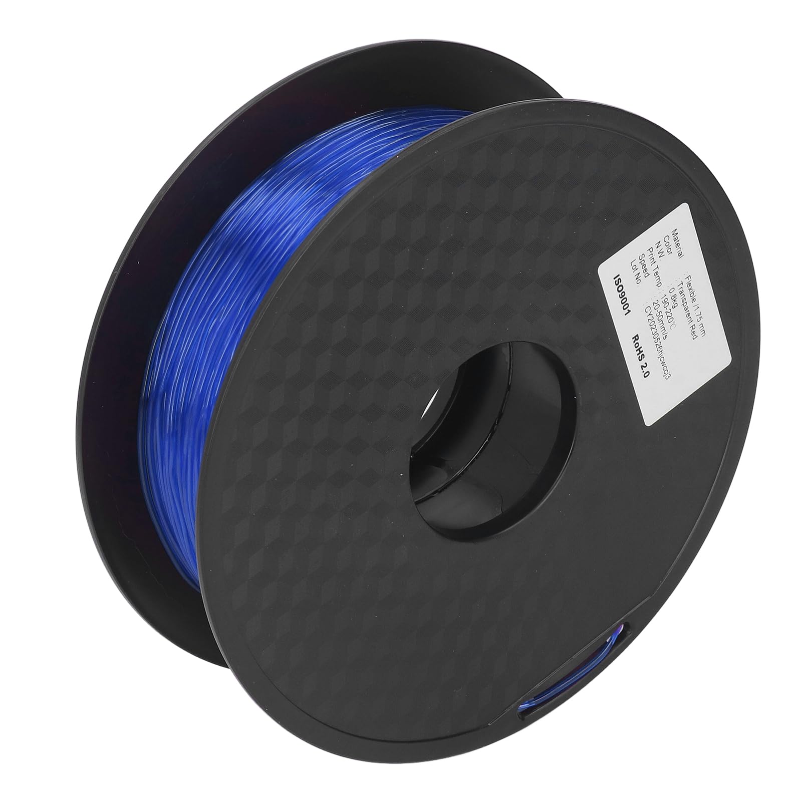 Alomejor TPU Filament 1.75mm High Strength Clog Free (Bleu transparent)