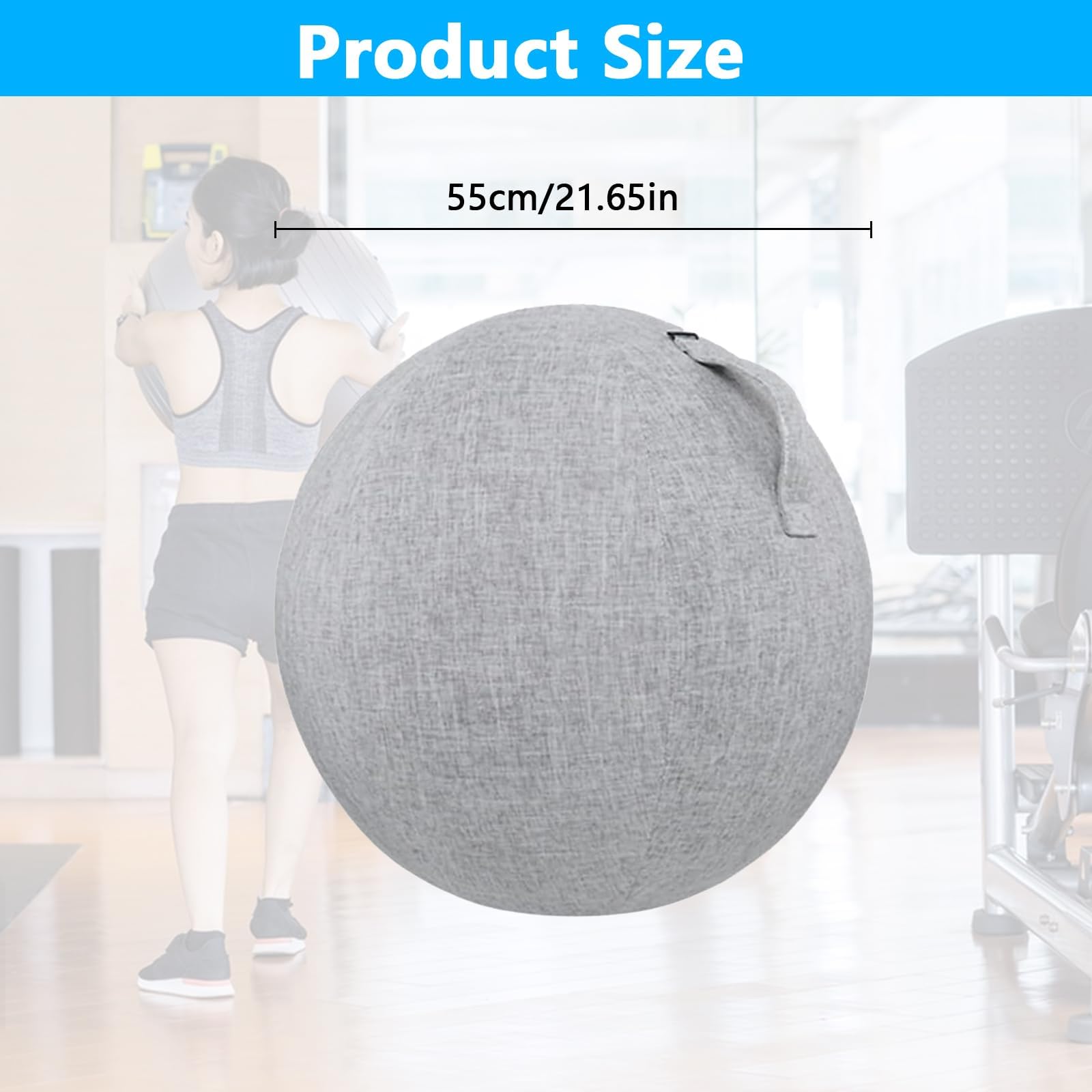 zalati Yoga-Ball-Abdeckung, 54,9 cm, Gymnastikball-Schutz, Balanceball-Schutz, Sitzball, Stuhl-Hülle für Yoga, saubere Pflege