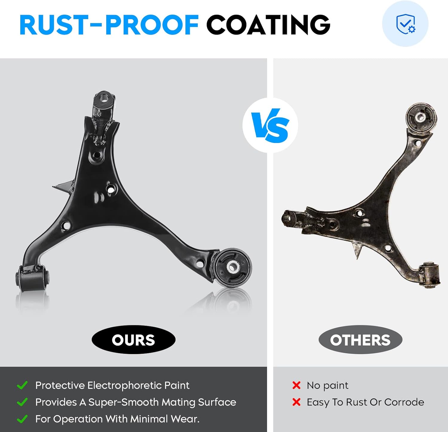 K640399 K640400 Front Lower Control Arms with Bushings for Honda CRV 2002-2006 Suspension Kit, 2 Pcs