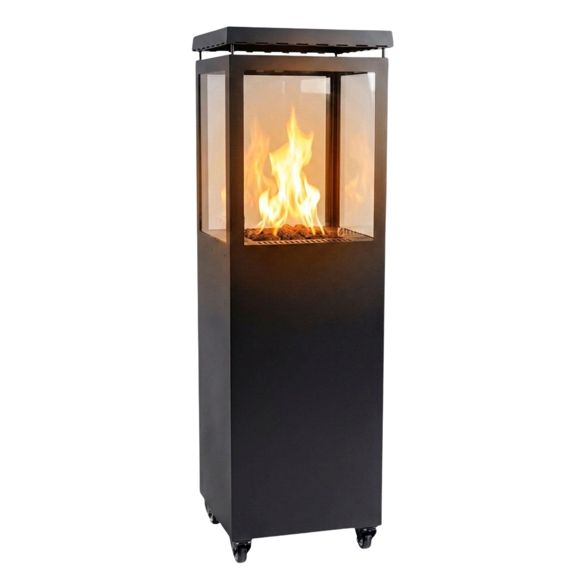 Calefactor de Gas para Patio HEAT Outdoor Living - 6,5 kW - 40 x 28 x 132 cm - Acero - Elegante Calefactor de Gas para Patio (Negro)