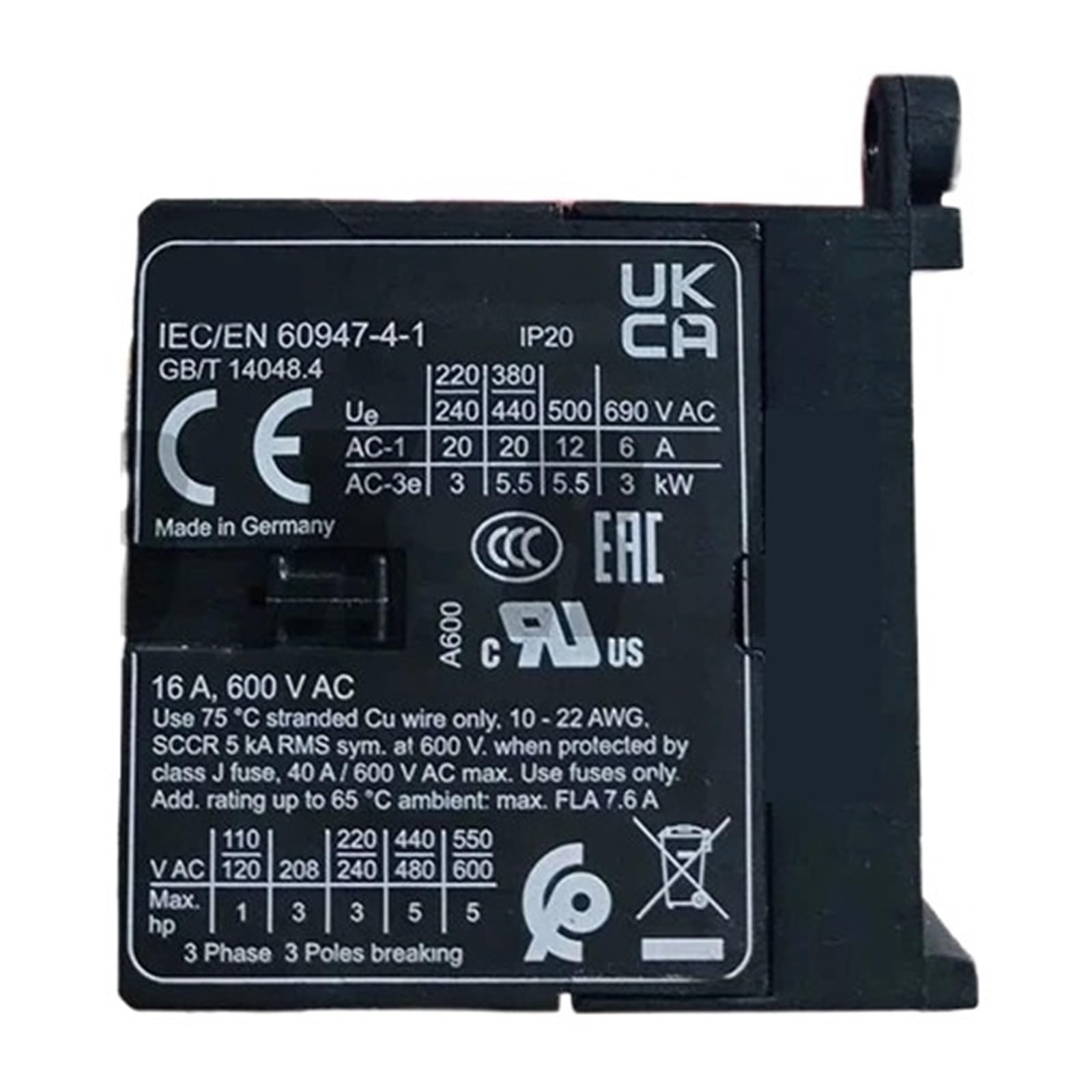CXFCIHFT Contactor IEC/EN 60947-4-1