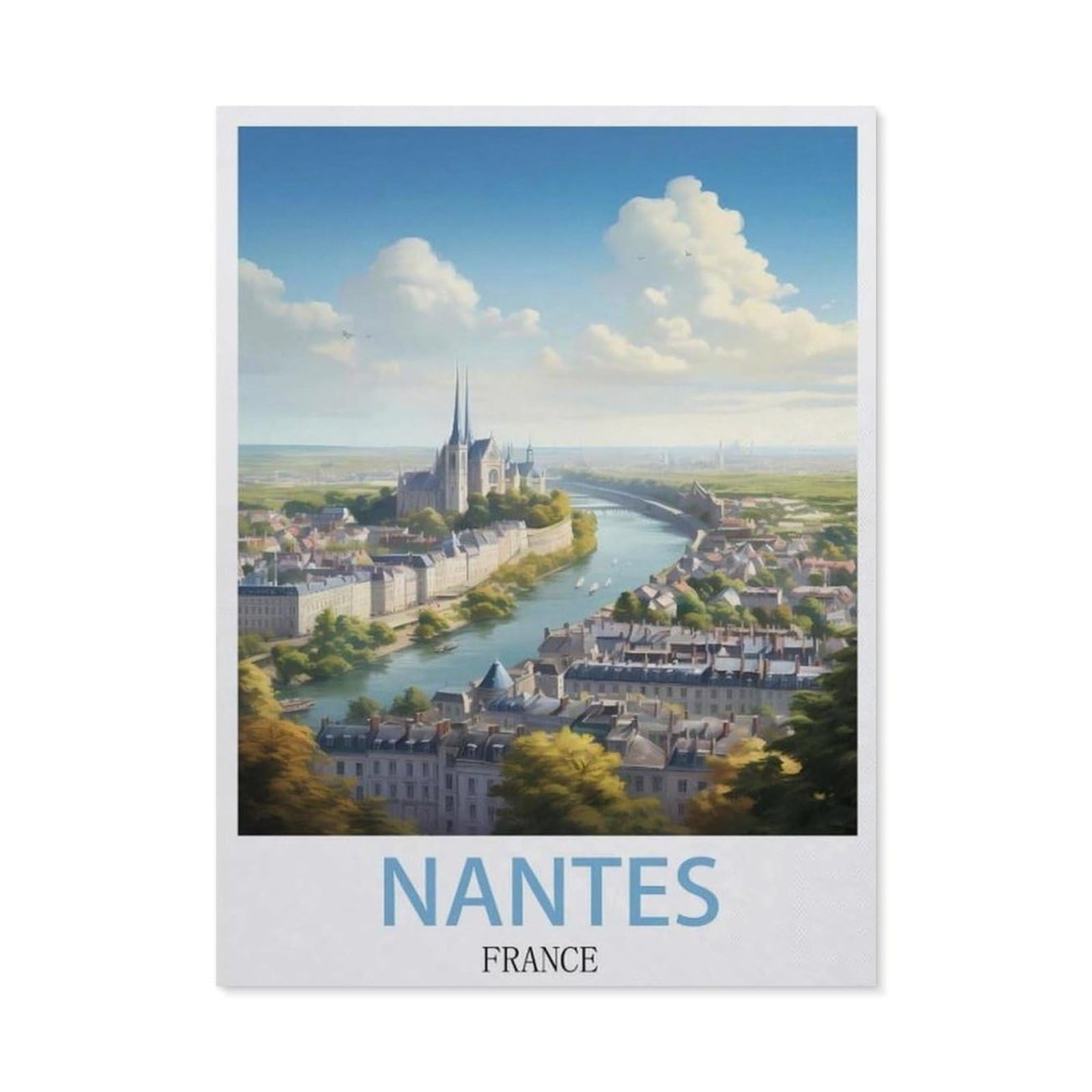 Metal Sign Tin Sign，Nantes France(20x30cm）