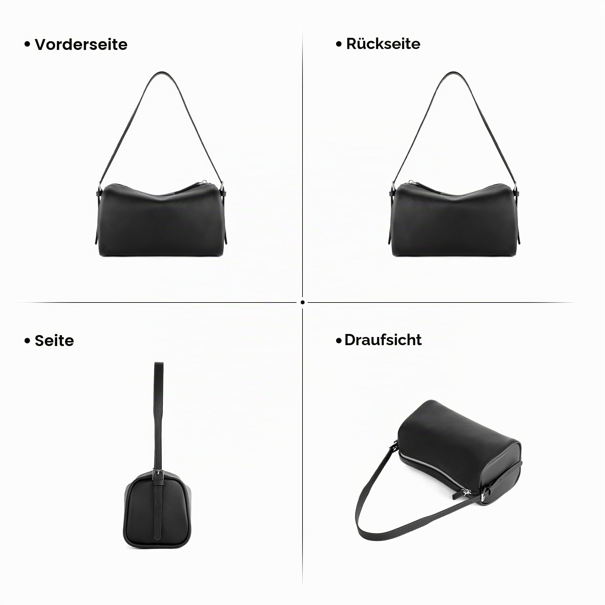 befen Echtleder Handtasche Damen Klein Leder Umhängetasche RFID-Blockierung | Handytasche zum Umhängen Damen, Elegant Crossbody Bag für Frauen mit Zwei Schulterriemen