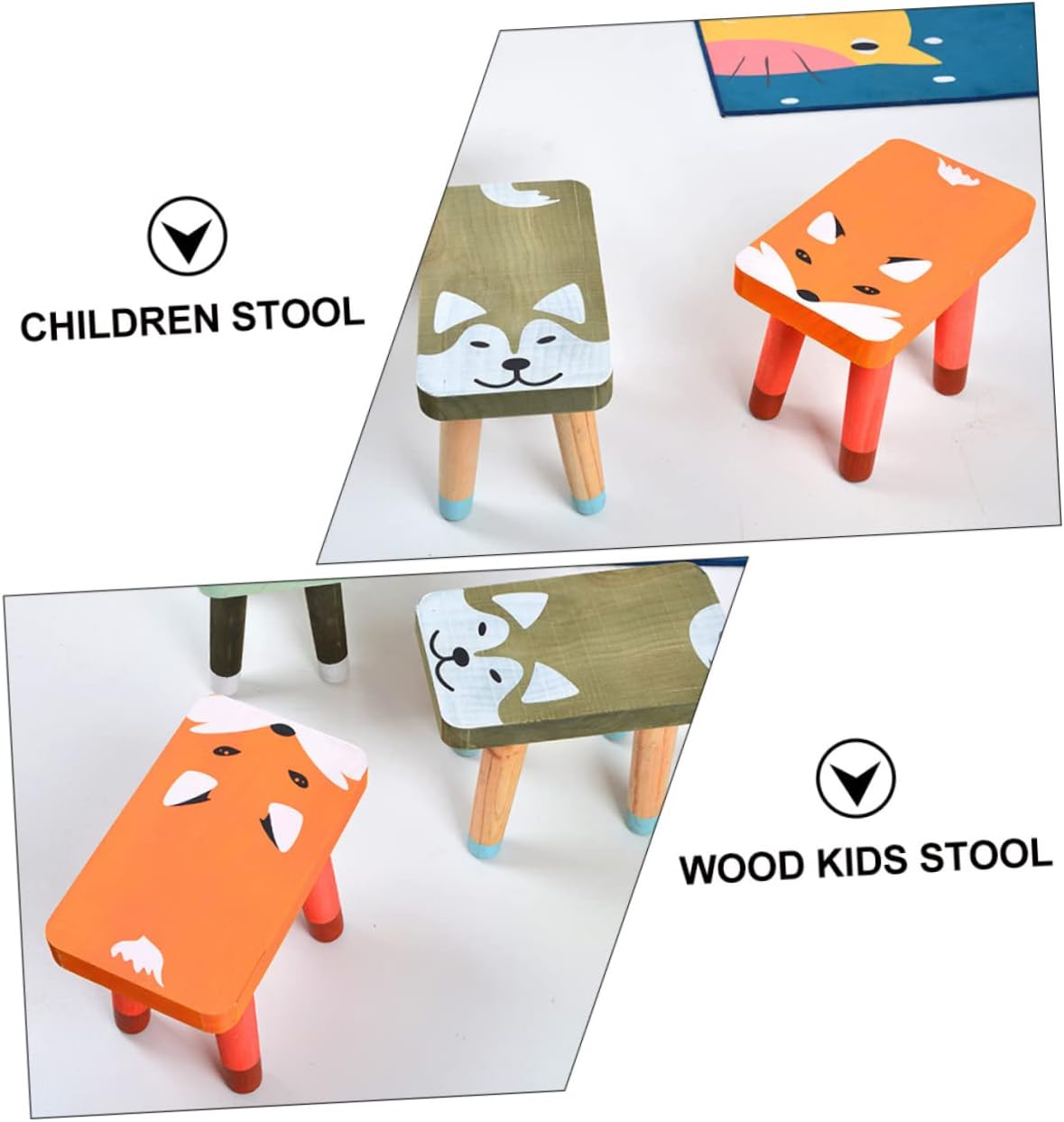 Alipis 1pc Cartoon Animal Stool Boys and Girls Footstool Low Step Stool for Boy Girl Non-Skid Design