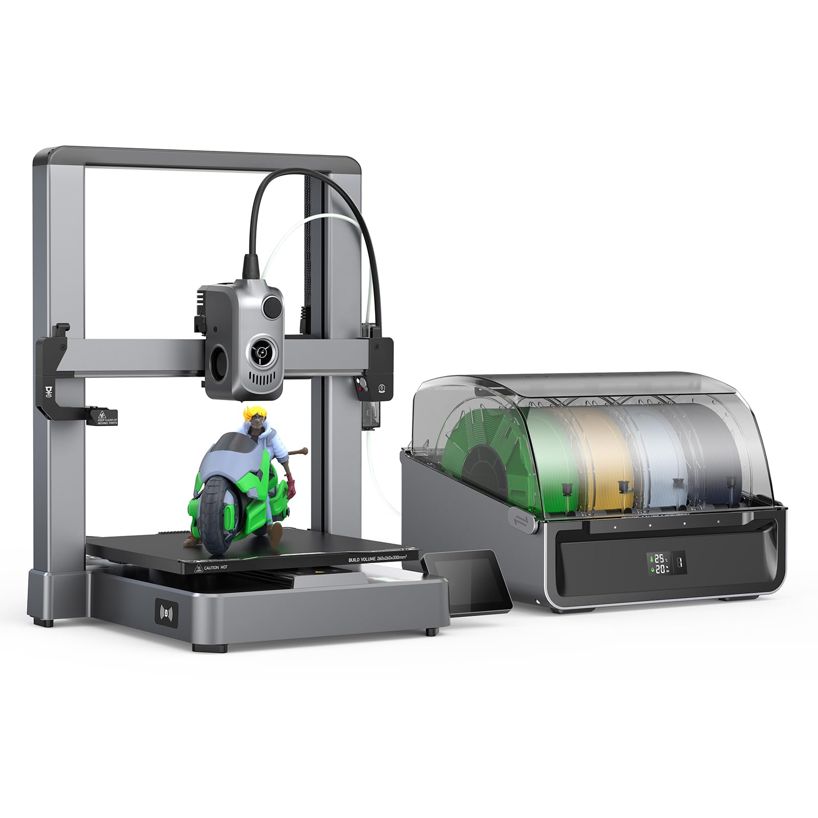 Garosa 4-gniazdowa Drukarka 3D CFS 16 Kolorów Drukowania z Wykrywaniem Włókna Automatyczna Zmiana Materiału Uszczelniony Dowód Projektu dla 260x260x300mm (wtyczka UE)