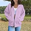 Women Fleece Hoodie, Hoodies for Women UK 2024 Trendy Graphic Casual Comfy Drawstring Hooded Pullover with Pockets Winter Oversized Y2K Sweatshirts 30th Birthday Gifts for Women,Light Purple,S,U60K #1
