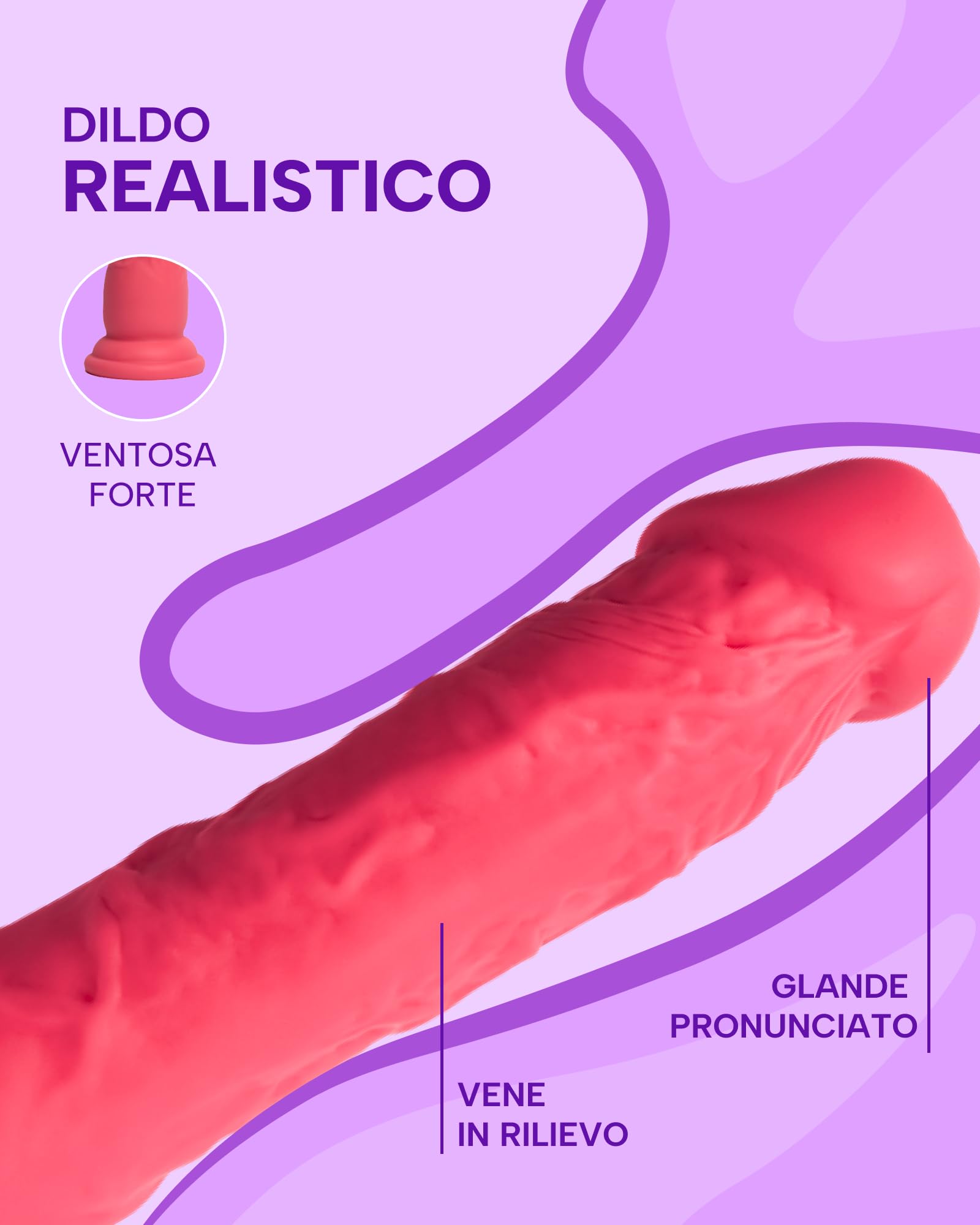 MySecretCase Fallo Realistico 19cm Sexytoysys Donna Squirting Dildo Realistico Dildo con Ventosa Potente Ideale per Strapon Anale e Piacere Hands-Free Pene di Gomma Morbido Versatili per Tutti