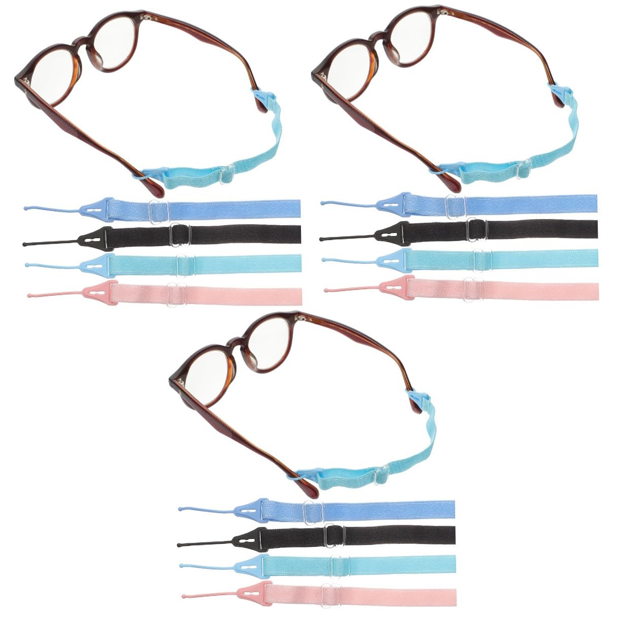 OSALADI 12pièces Corde Élastique Antidérapante Pour Lunettes Retenues Réglables Pour Accessoires De Solaire Foncé