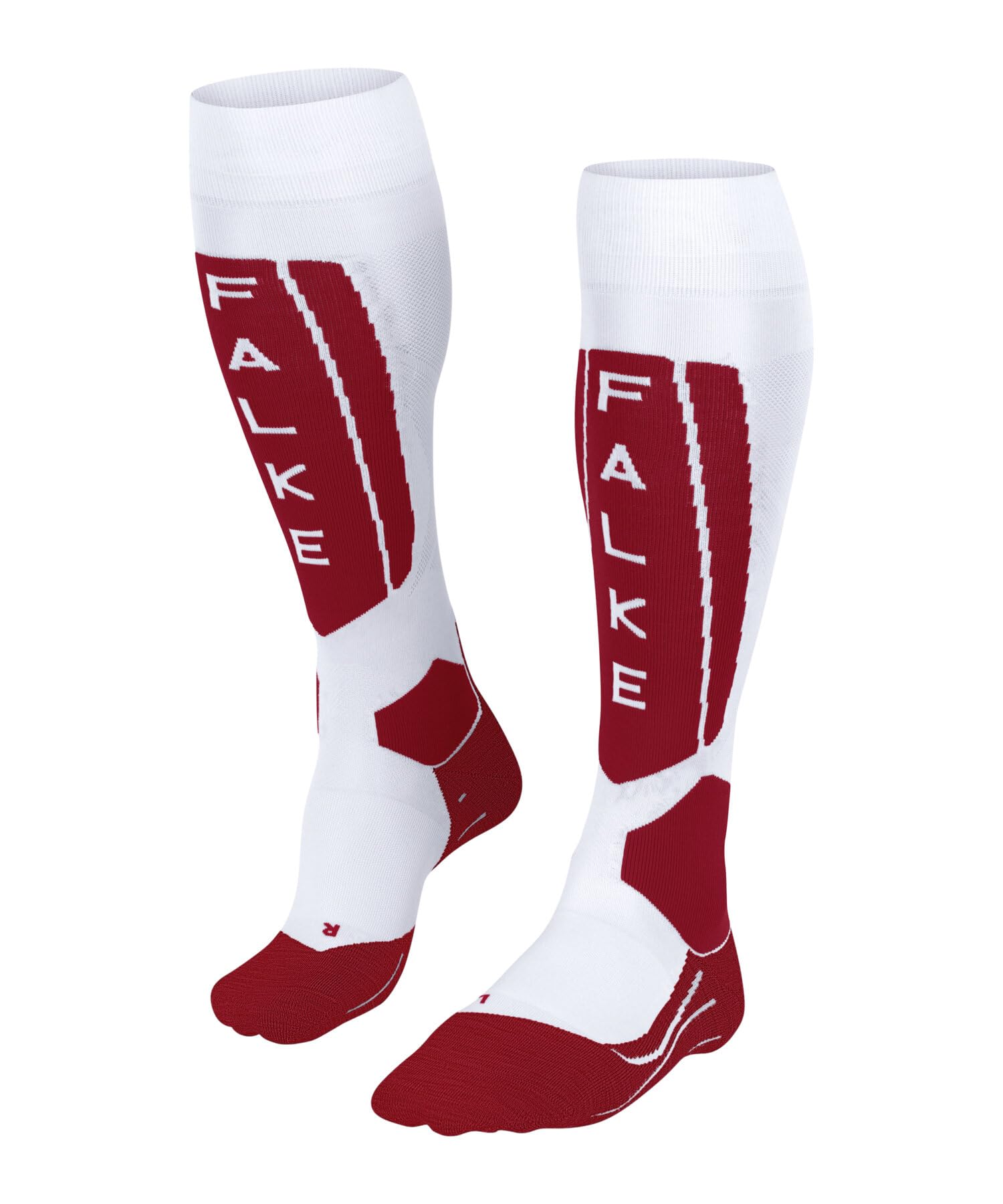 FALKE Women's SK5 Expert W Kh Silk Functional Yarn Warm Thin 1 Pair Skiing Socks, White Ff-Mat 2088 Trend, 2.5-3.5