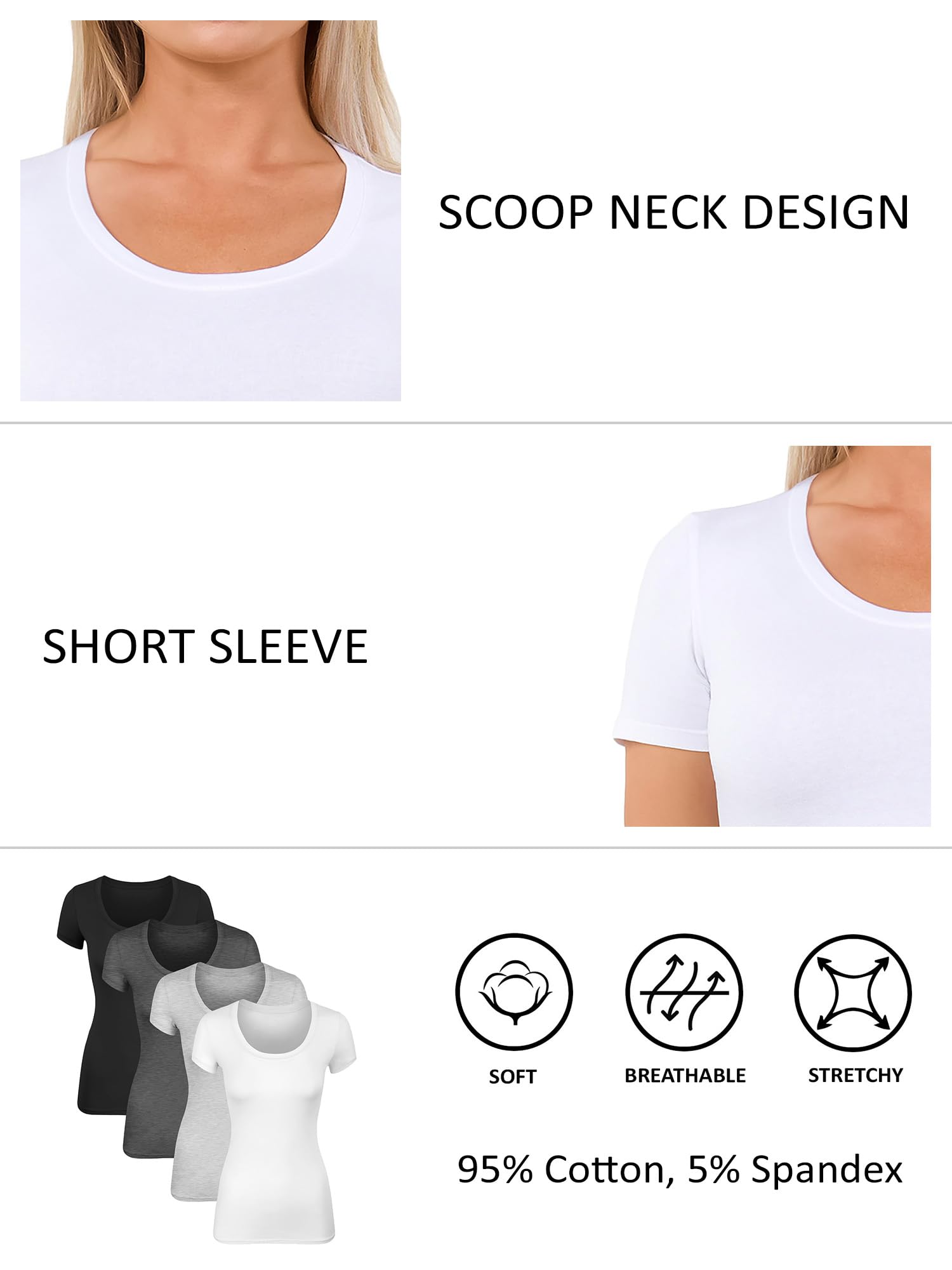 Damen Langes Baumwoll-Tanktop mit Camisole Trägershirt/Cami Shirt (1er Pack)