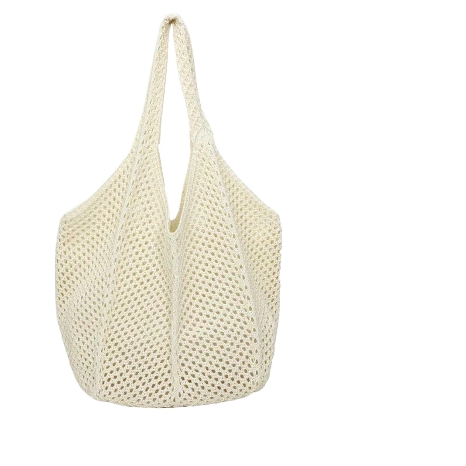 EBZFASO Crochet Mesh Beach Tote Bag