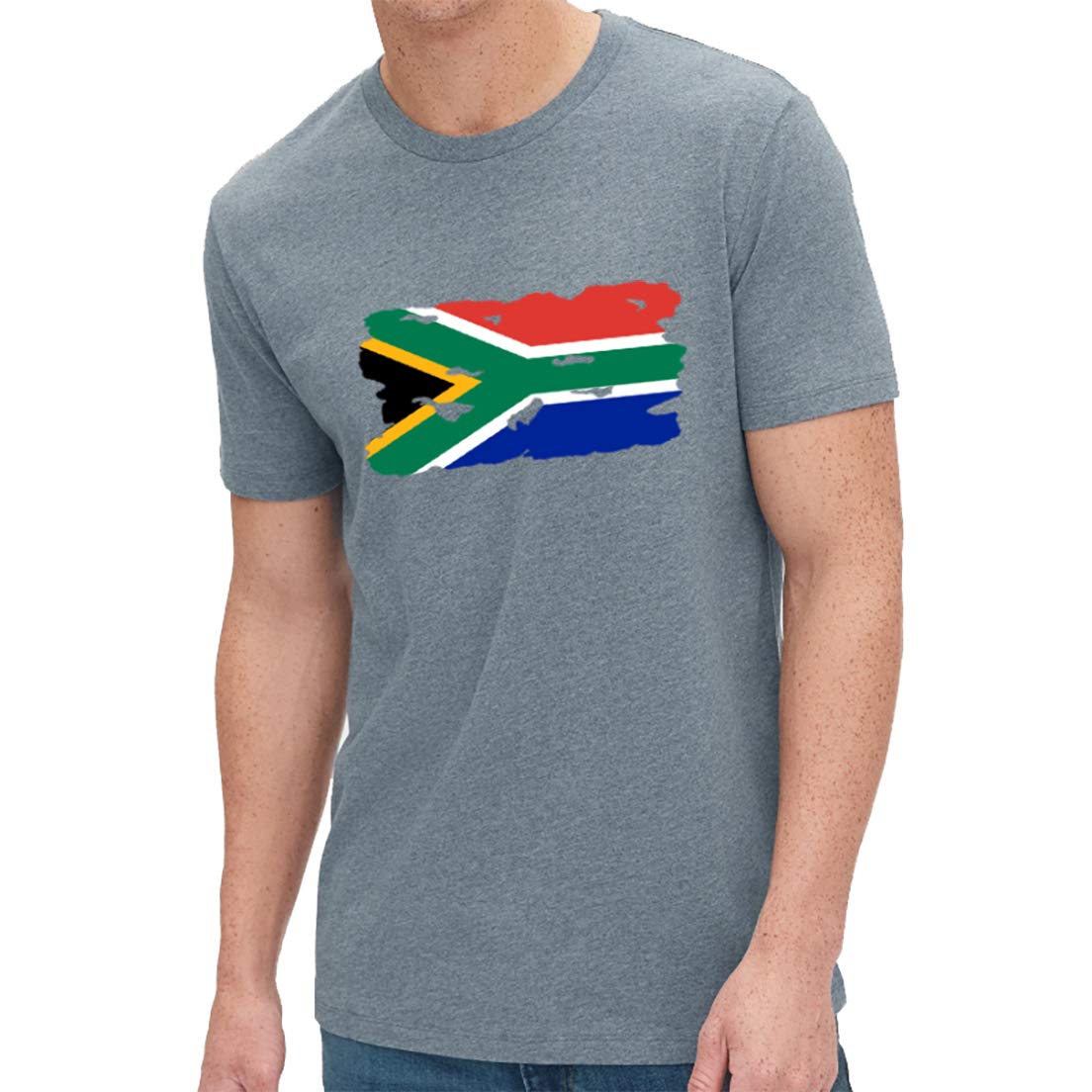 Ay Cabron™ South African Burnt Flag | South Africa Burn Flag | Flag of South Africa Cotton T-Shirt For Men