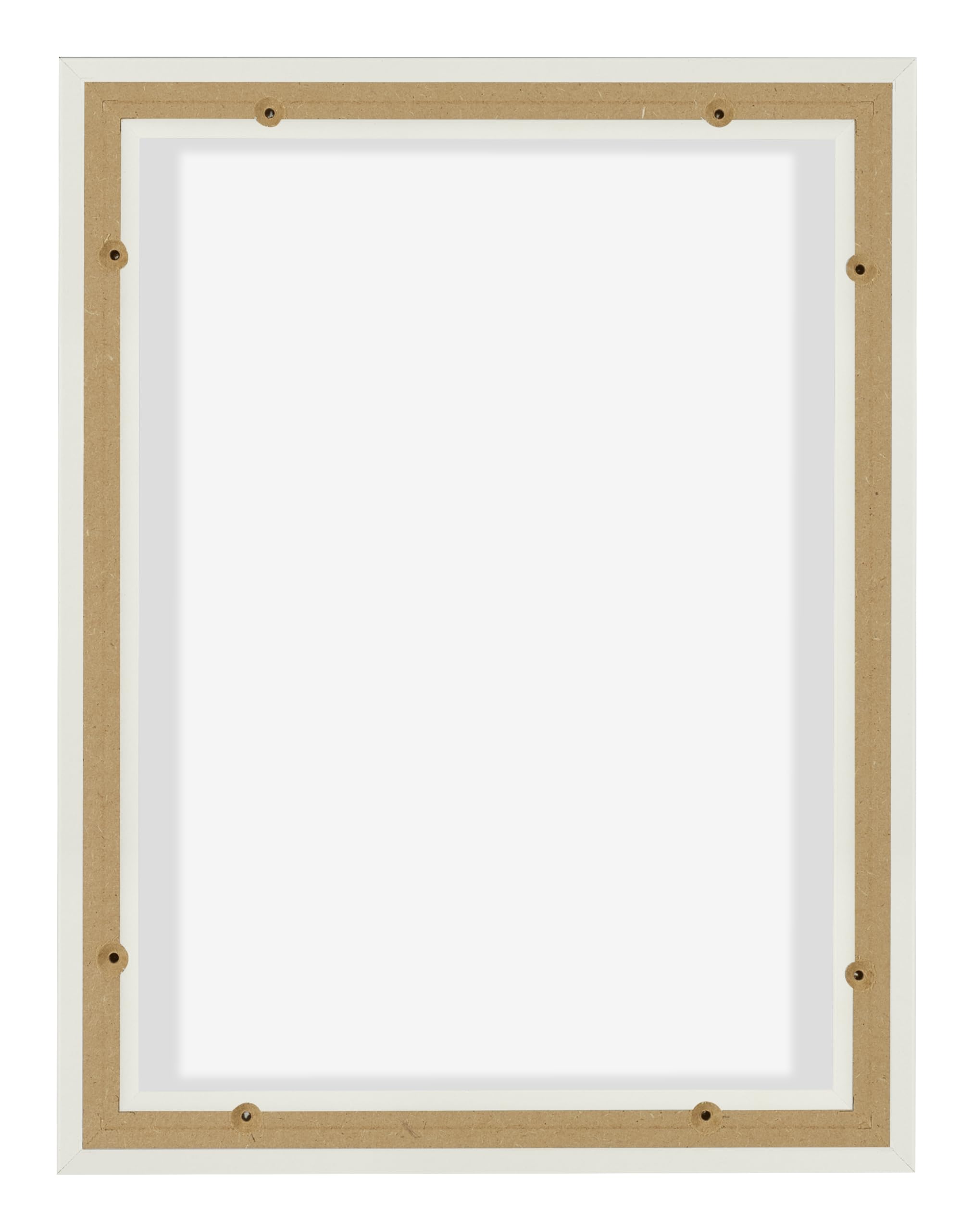 Marco flotante 60x80 cm Blanco Mate - MDF | Marco flotante para lienzos, Adecuado para lienzos de hasta 2 cm de grosor, Sin panel trasero ni cristal, Made in Holland