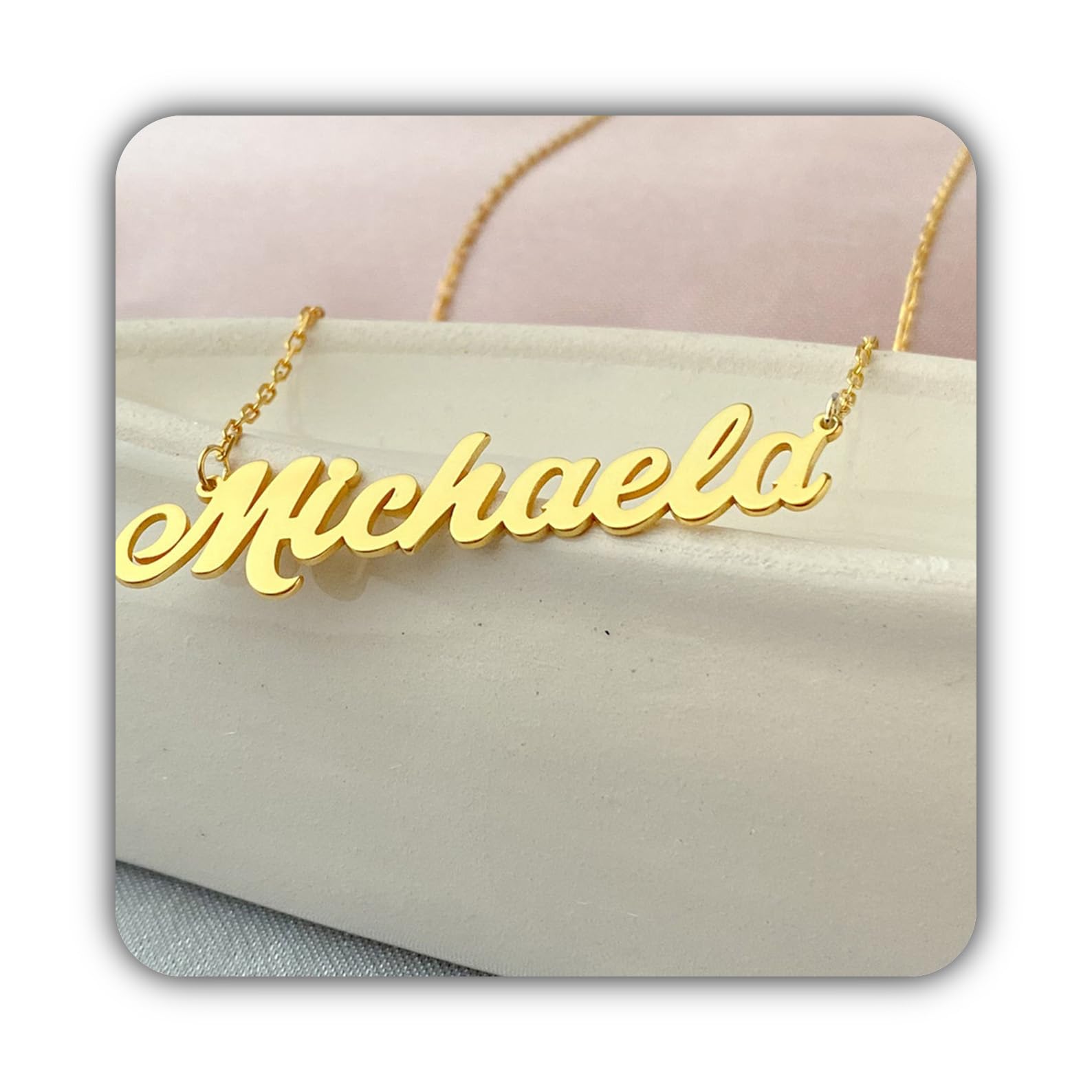 Personalizzato collana con nome argento sterling su misura gioiello