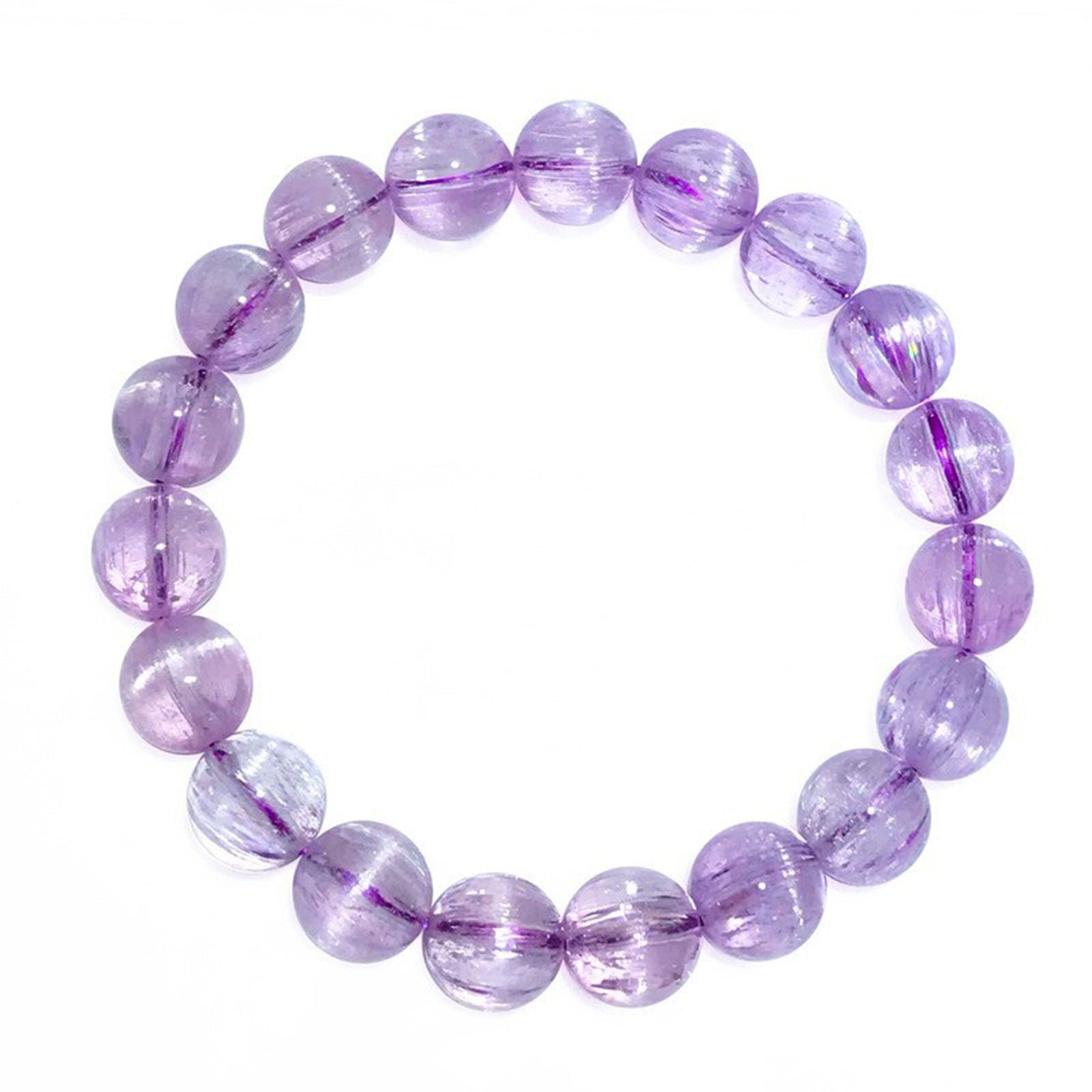 7mm, Pulseras de Kunzita para Mujer, Pulseras de Cuentas de Chakras, Cristales Naturales y Piedras curativas, Joyas, Pulseras de Cristal Morado, Regalos de joyería