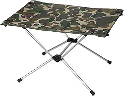 Bask Mesa Dobrável Portátil de Alumínio Tampo Oxford Ultraleve 900g – Camping, Praia e Pesca （Camuflada）