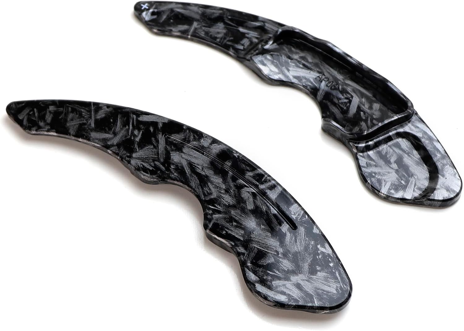 iJDMTOY Forged Caron Fiber Pattern Style Larger Paddle Shifter Extensions Compatible with Lexus IS250 IS300 IS350 RC300 RC350 NX200t NX300 CT200h, etc