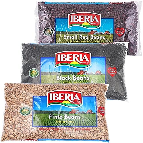 Iberia Black Beans 4lb. + Iberia Pinto Beans 4lb. + Iberia Small Red Beans 4 lb.