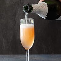 Vista 3 de Restaurantware Cascata - Juego de 12 copas de champán templadas de 6 onzas, resistentes a las astillas, copas de vino de vidrio soplado fino, aptas