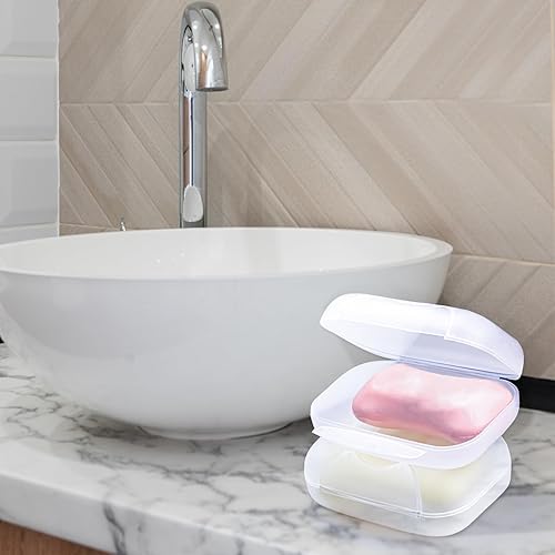 Miniatura 6 de 2 soportes para caja de jabón, contenedor de jabón de viaje con tapa, soporte portátil para jabón, jaboneras para viajes, campamento, gimnasio