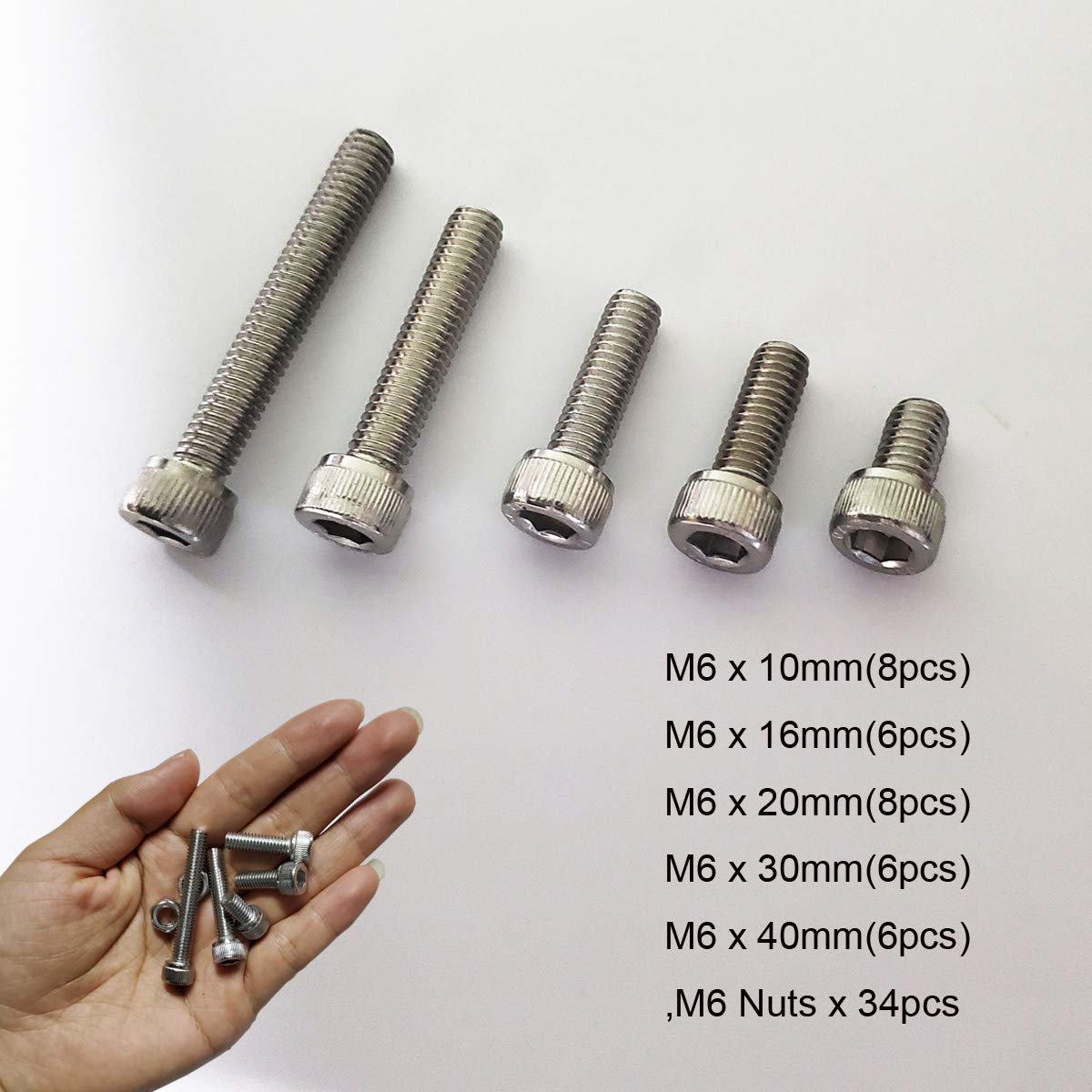 Lot De 10 Boulons Hexagonaux Bride M6x55mm - Acier Carbone 10.9 - Uxcell