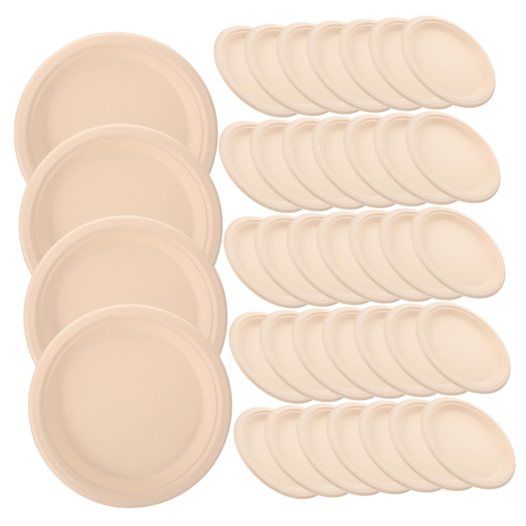FRCOLOR Piatti di Carta Biodegradabili 50 Pezzi Resistenti e Pratici per Dessert e Feste per Barbecue e Uso Quotidiano