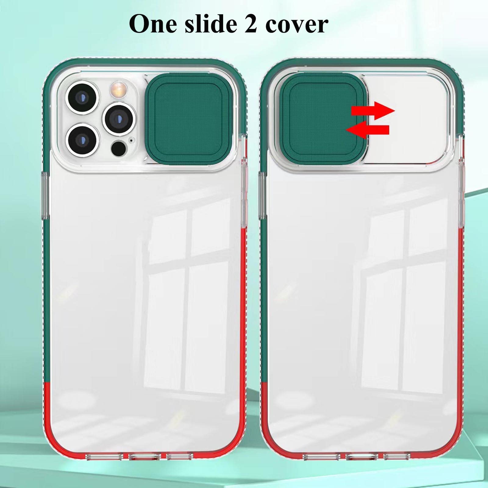 LIUKM Cover per Iphone 13 Pro Custodia, Scorrevole Protezione