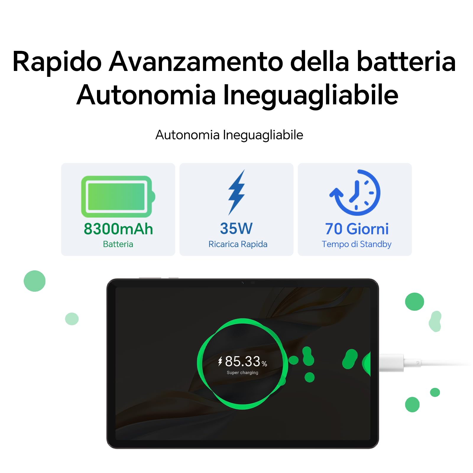 HONOR Pad X9a Tablet 11,5" 2.5K 120Hz, 6GB RAM 128GB, Batteria 8300mAh, 4 Altoparlanti, Snapdragon 685, Android 15, Tablet per Studenti e Famiglia, Corpo in Metallo, Grigio