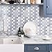HomeyMosaic Peel and Stick Backsplash Subway Tile Stick on Kitchen Bathroom Fireplace Metal in Brushed Silver,5-Sheet