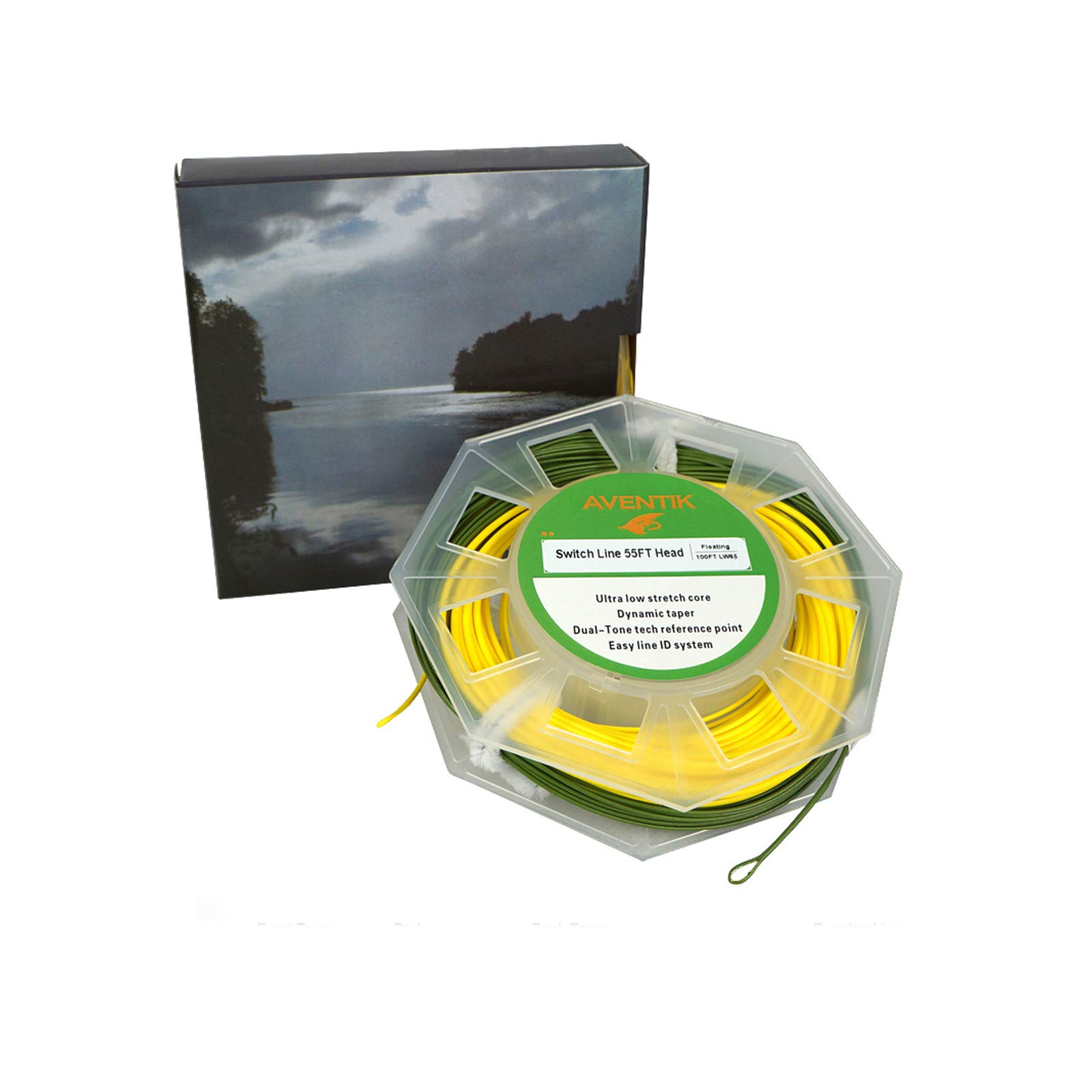 Riverruns Fly Lines 55ft Head Switch Line Ultra Low Stretch Switch Fly Lines Welded Loops Line ID Floating Switch Line 100-120ft