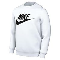 Nike M NSW Club BB Crew Gx Maglia a Maniche Lunghe, Bianco