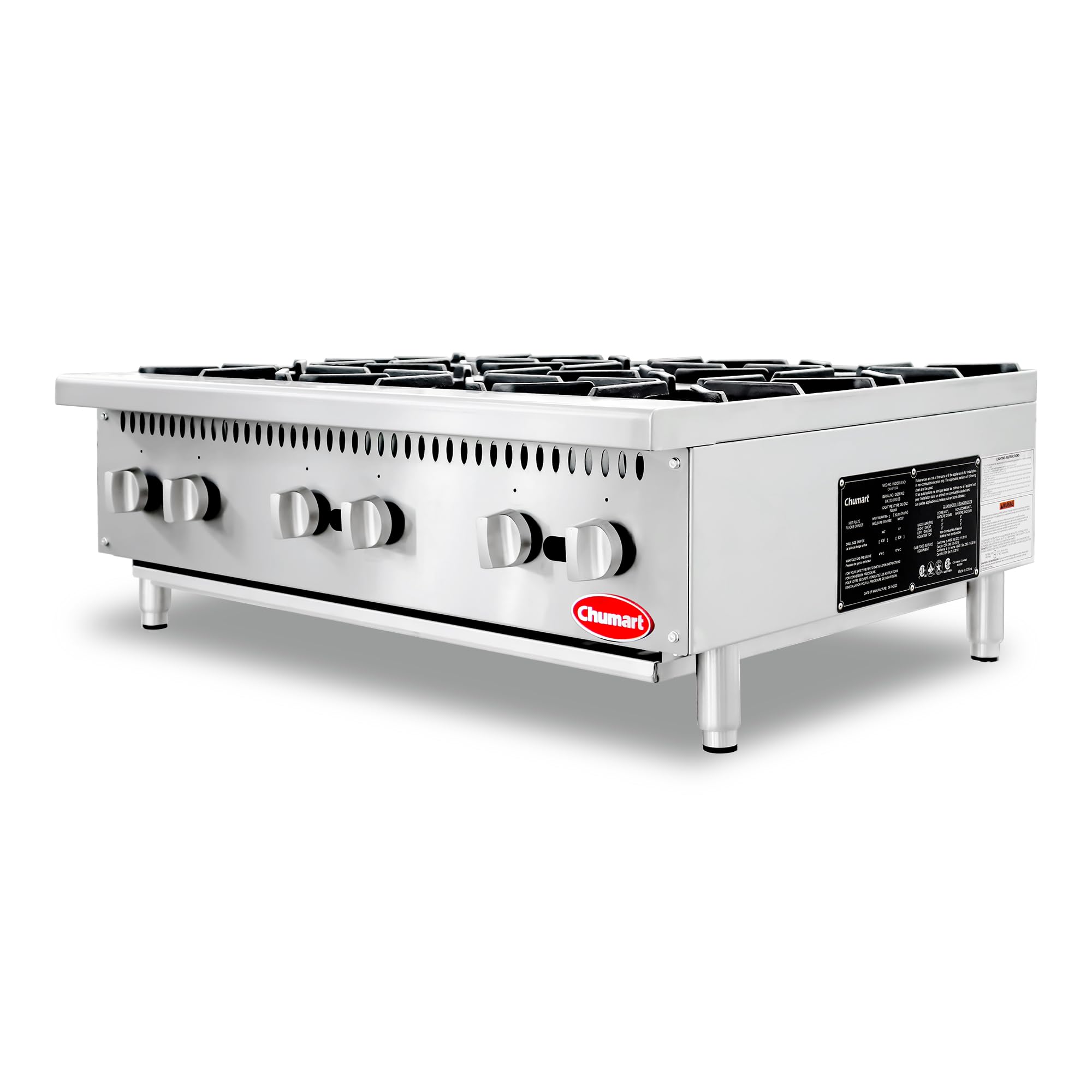 CHUMART 6 Burner Commercial Hot Plate, 36