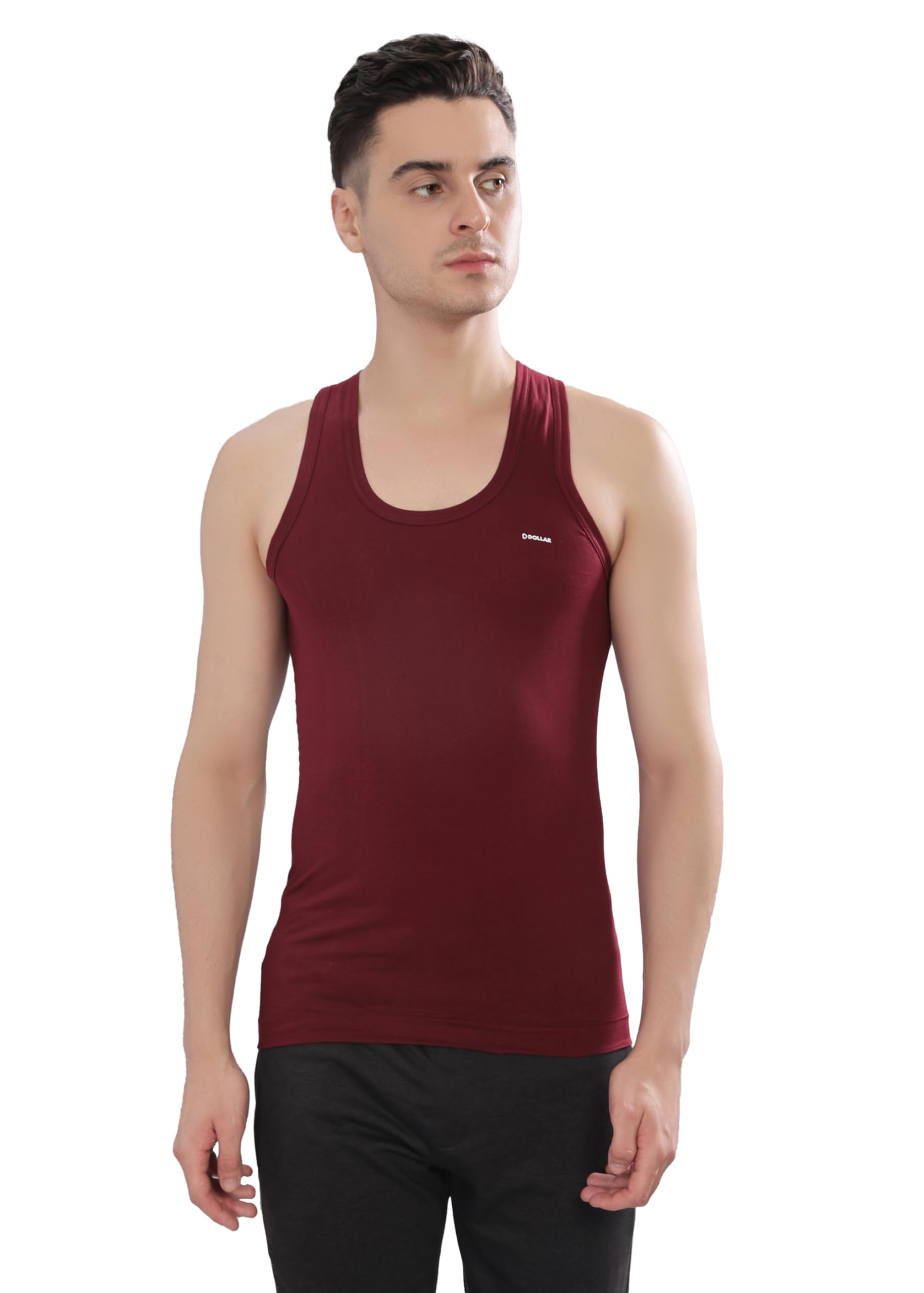 dollar bigboss Men's Solid Cotton Regular Vest (Colour May Vary)-picture-28