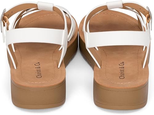 Miniatura 5 de Chariot & Co Sandalias de mujer cómodas con punta abierta para pescador Tacones de plataforma de gladiador presumen