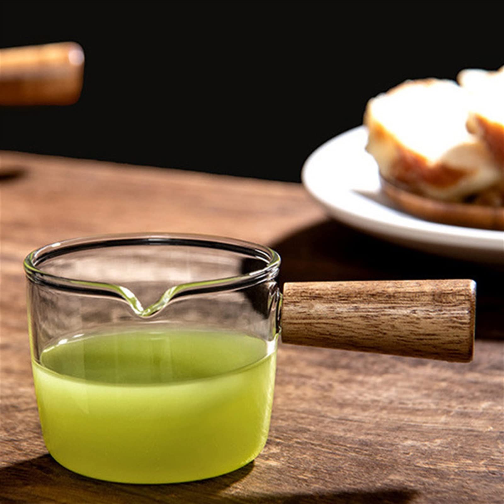 Milchkännchen, Soßenschüssel, Wasserbecher, Milchkännchen, Kaffeesahne, Zucker, Soße, großes Mini-Espressoglas mit Henkel, multifunktionaler Essig