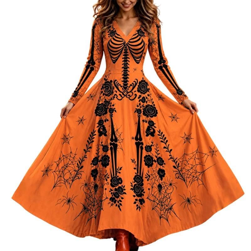 Halloween Costumes for Women Dresses Adult Womens Costume Woman Ladies Adults Vampire Gothic UK Skeleton Cocktail Dress Witches Wedding Fancy Family Plus Size Evening White Rockabilly Witch Clothes