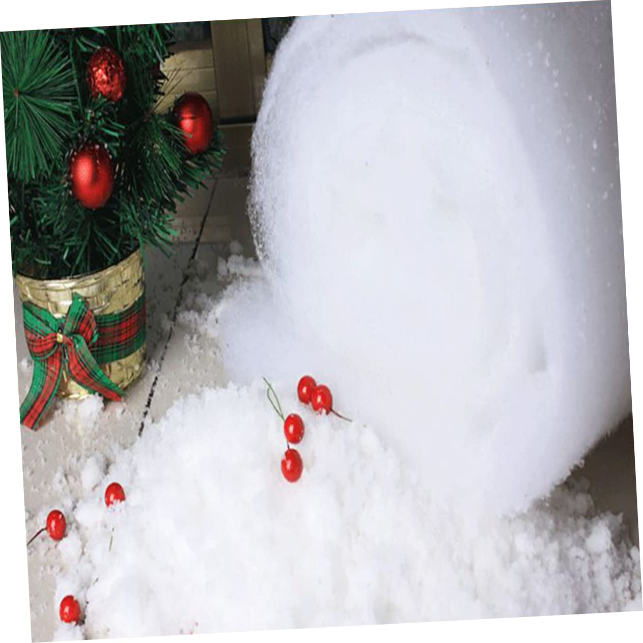 Cabilock 5St Schneedecke kunstschnee Artificial Snow ozdoby bożonarodzeniowe Christmas Decor Weihnachtsdecken Kunstdecke weihnachtsdorf zubehör Flauschige weiße Decke das Haustier