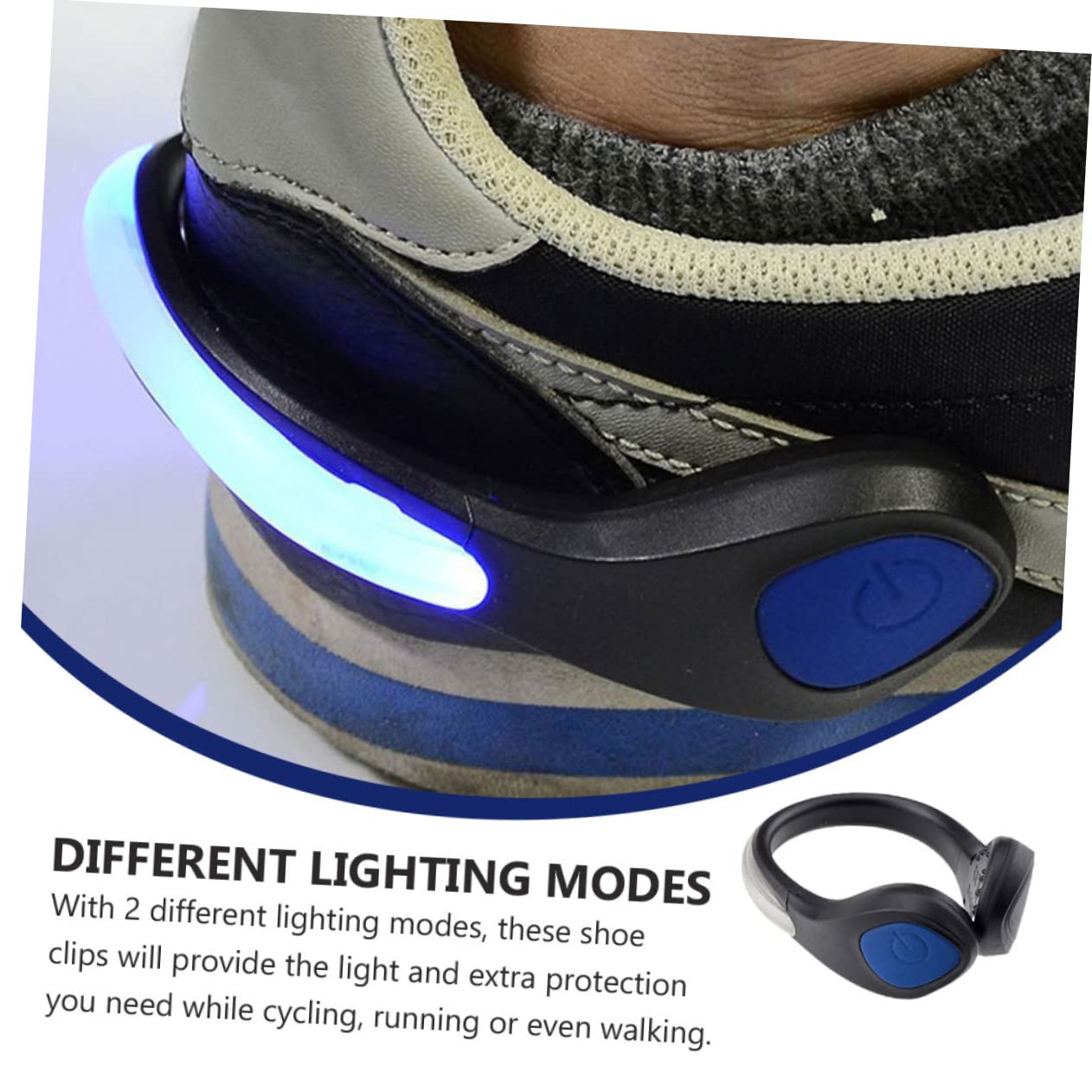 Mikikit Lumières De Sécurité LED pour Chaussures Clip Lumineux pour Coureurs Résistantes À Eau Modes Éclairage pour Course Cyclisme Et Couleur Aléatoire
