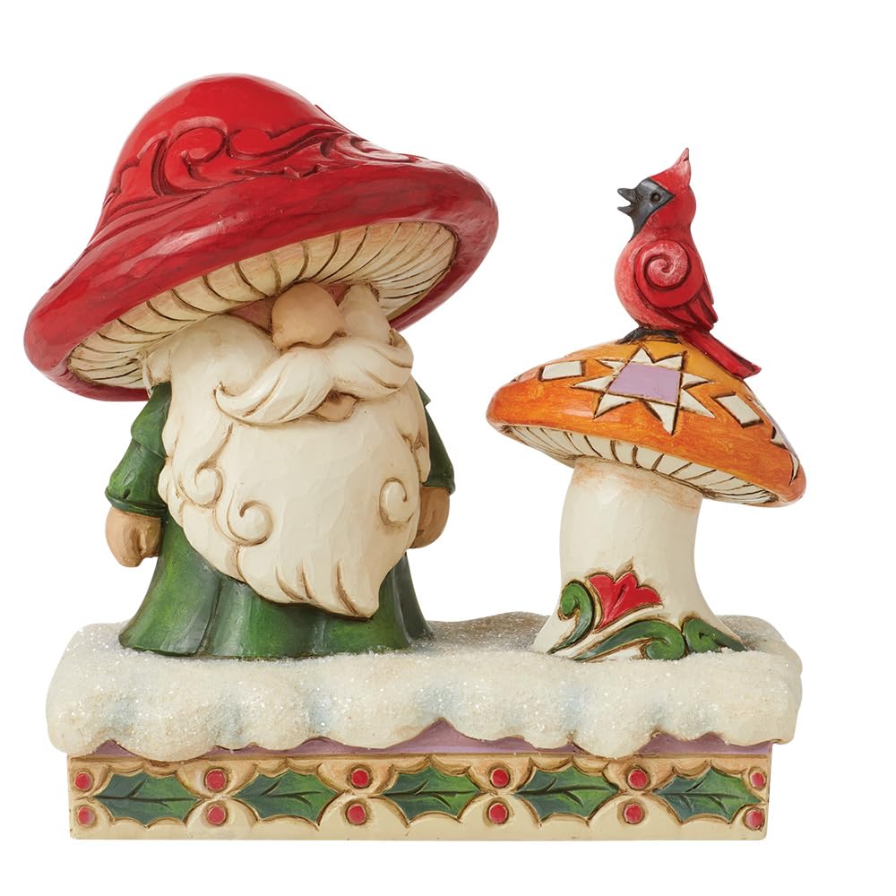 Enesco Jim Shore Figurine Père Noël par Champignon et Oiseau