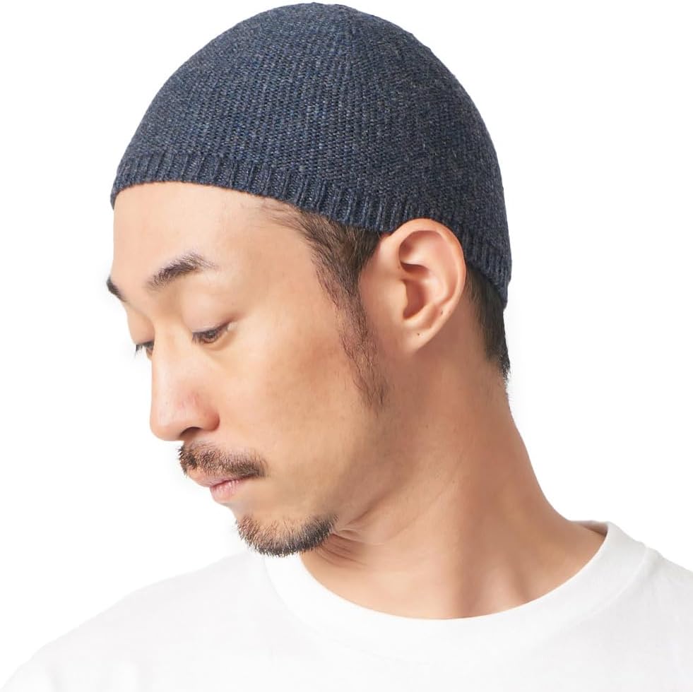 CHARM Mens Winter Hat Skull Cap - Fitted Hats for Men Wool Beanie Kufi Warm Muslim Prayer Dress Cap Stretchy