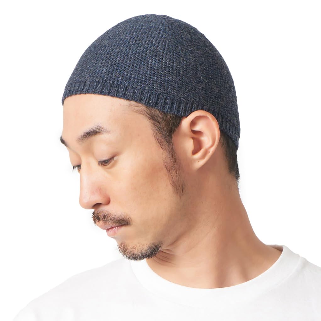 Mens Winter Hat Skull Cap - Fitted Hats for Men Wool Beanie Kufi Warm Muslim Prayer Dress Cap Stretchy
