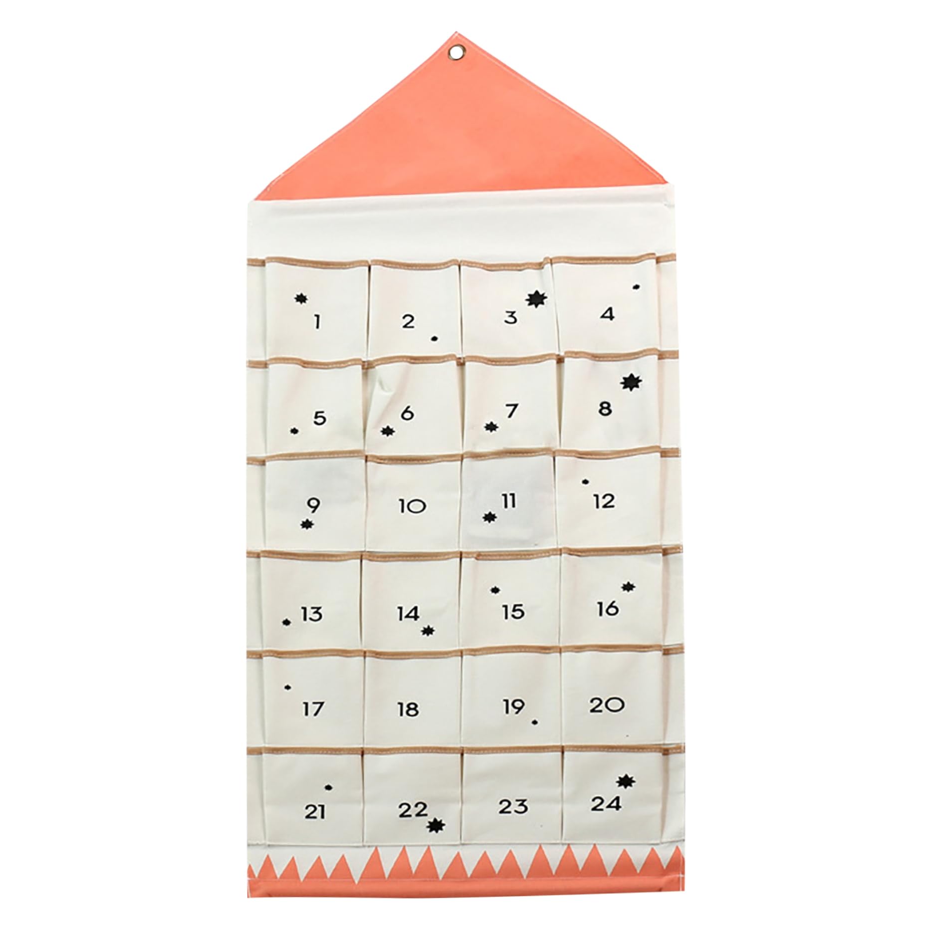 Gcroet Calendario dell'avvento in Tessuto con 24 Tasche Calendario avventato avventato per riempirti Un Calendario di Avventura per Avventure di Natale di Natale Riutilizzabile per Ornamenti Natalizi