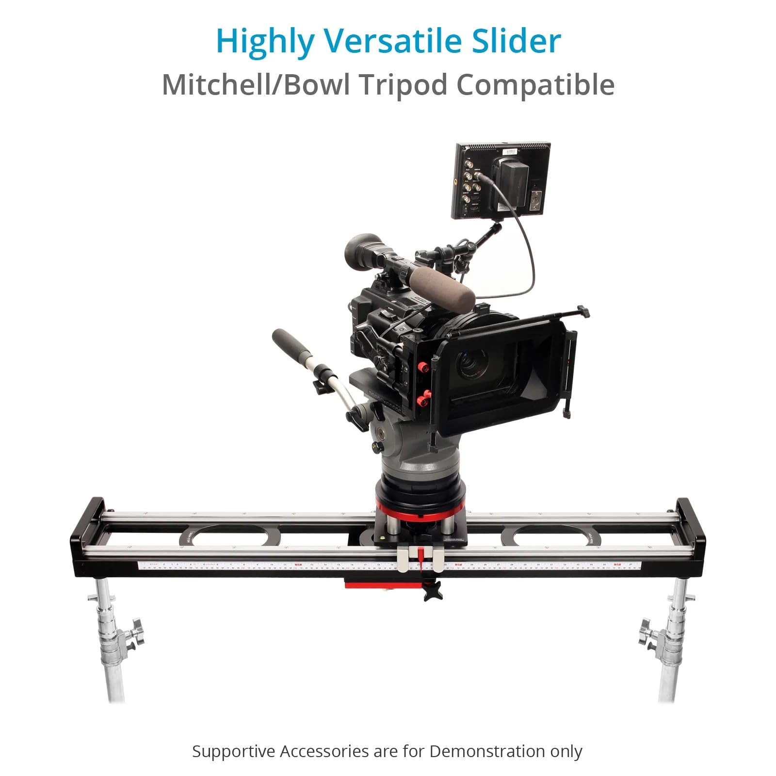PROAIM 4ft Mitchell Flyking Precision Slider per videocamere DSLR fino a 70kg/154lb. Distanza di spostamento: 3ft 3inch Ammortizzatori di fine corsa integrati. (SL-FLKM-02
