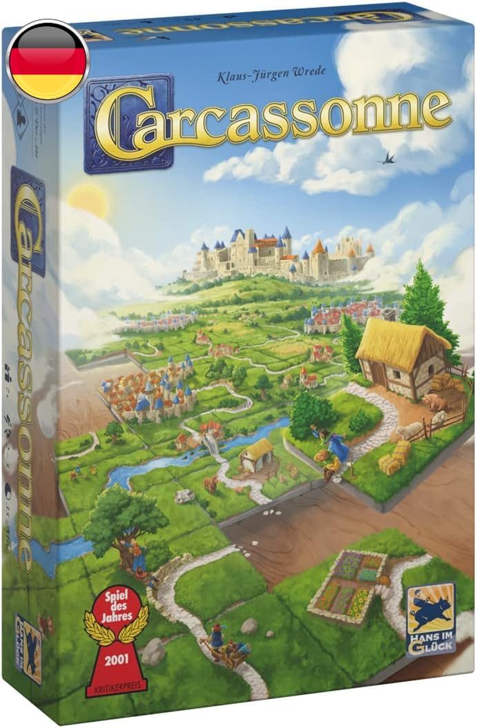 Hans im Glück, UNbox Now, Carcassonne V3.1, Grundspiel, Familienspiel, Spiel des Jahres 2001, 2-5 Spieler, Ab 7+ Jahren, 35 Minuten Spielzeit, Deutsch